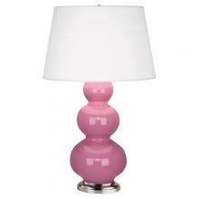  358X - Schiaparelli Pink Triple Gourd Table Lamp