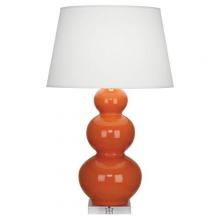  A352X - Pumpkin Triple Gourd Table Lamp