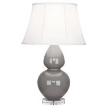  A750 - Smokey Taupe Double Gourd Table Lamp