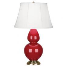  RR20 - Ruby Red Double Gourd Table Lamp