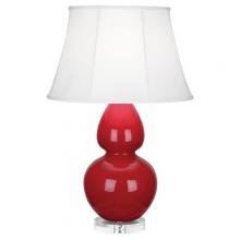  RR23 - Ruby Red Double Gourd Table Lamp