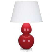  RR23X - Ruby Red Double Gourd Table Lamp