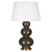  TE40X - Brown Tea Triple Gourd Table Lamp