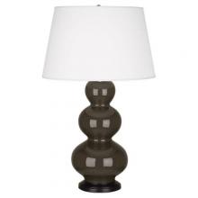  TE41X - Brown Tea Triple Gourd Table Lamp