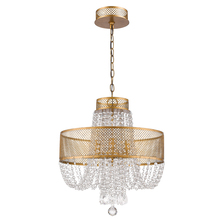  IN11310AG - Viola 4-Light Antique Gold Crystal Chandelier