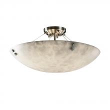  CLD-9652-35-NCKL-F4 - 24" Semi-Flush Bowl w/ LARGE SQUARE W/ POINT FINIALS