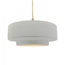  CER-6545-MTGD-BRSS-BEIG-TWST - Large Tier 1-Light Pendant