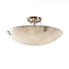  CLD-9652-35-NCKL-F1 - 24" Semi-Flush Bowl w/ PAIR CYLINDRICAL FINIALS