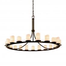  CNDL-8716-14-CREM-DBRZ - Dakota 21-Light 1-Tier Ring Chandelier