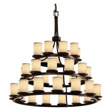  FAB-8712-10-CREM-DBRZ-LED36-25200 - Dakota 36-Light 3-Tier Ring LED Chandelier