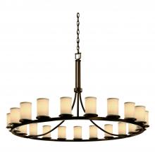  FAB-8716-10-CREM-DBRZ-LED21-14700 - Dakota 21-Light 1-Tier Ring LED Chandelier