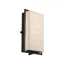Justice Design Group PNA-7562W-WAVE-MBLK - Avalon Small ADA Outdoor/Indoor LED Wall Sconce