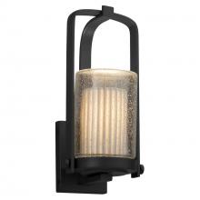 Justice Design Group POR-7581W-10-PLET-MBLK - Atlantic Small Outdoor Wall Sconce