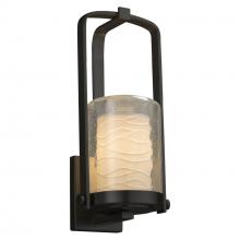 Justice Design Group POR-7581W-10-WAVE-MBLK - Atlantic Small Outdoor Wall Sconce