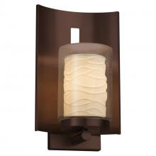 Justice Design Group POR-7591W-10-WAVE-DBRZ - Embark 1-Light Outdoor Wall Sconce