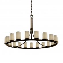  POR-8716-10-PLET-DBRZ - Dakota 21-Light 1-Tier Ring Chandelier