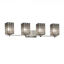 Justice Design Group WGL-8444-15-GRCB-NCKL - Era 4-Light Bath Bar