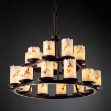  FAL-8767-12-DBRZ-LED21-14700 - Dakota 21-Light 2-Tier Ring LED Chandelier