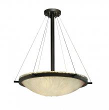  GLA-9692-35-WHTW-NCKL - 24" Round Pendant Bowl w/ Ring