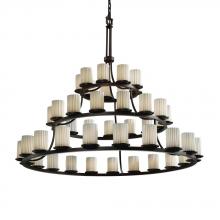  POR-8714-10-WAVE-MBLK - Dakota 45-Light 3-Tier Ring Chandelier