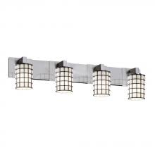  WGL-8924-10-GRCB-NCKL - Modular 4-Light Bath Bar