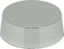  90/1051 - 1" Plain Knob; 1/8 IP; 3/8" Height; Polished Chrome Finish