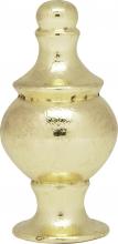  90/1714 - Modern Finial; 1-1/2" Height; 1/4-27; Polished Brass Finish