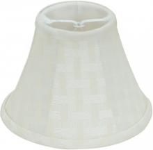 Satco Products Inc. 90/2486 - Clip On Shade; Cream Bamboo Linen; 3" Top; 6" Bottom; 4-1/2" Side