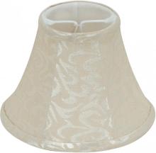 Satco Products Inc. 90/2488 - Clip On Shade; Cream Leaf Linen; 3" Top; 6" Bottom; 4-1/2" Side
