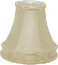 Satco Products Inc. 90/2524 - Clip On Shade; Beige Leather Look; 3" Top; 5-1/2" Bottom; 5-1/4" Side