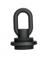  90/2614 - 1/4 IP Screw Collar Loop With Ring; 25lbs Max; Flat Black Finish