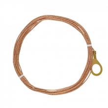  93/322 - 10 Foot 18/1 Bare Copper Ground Wire; 1/8 IP Round Ground Lug