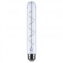 Satco Products Inc. S10522 - 6 Watt LED; Reminiscent; Flex Gray Coil Filament; T9; Medium Base; 2700K CCT; Clear; 120 Volt;