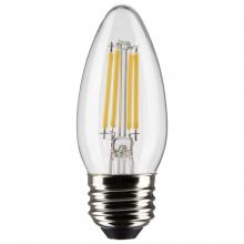  S21284 - 4 Watt B11 LED; Clear; Medium base; 90 CRI; 2700K; 120 Volt