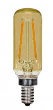  S9873 - 2.5 Watt T6 LED; Amber; Candelabra base; 2000K; 150 Lumens; 120 Volt