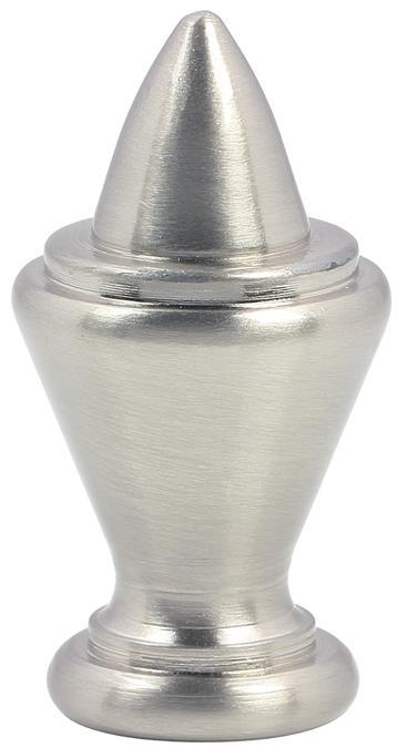 Modern Acorn Lamp Finial Brushed Nickel Finish