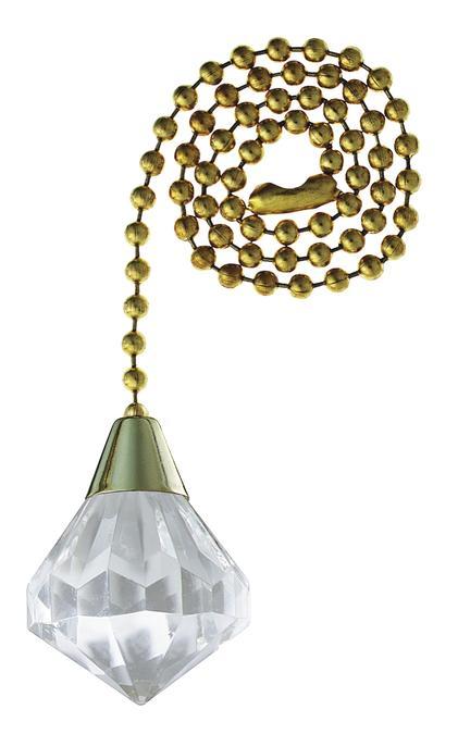 Prismatic Acrylic Diamond Polished Brass Finish