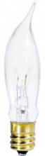  375500 - 7.5W CA5 Incandescent Clear E12 (Candelabra) Base, 120 Volt, Card, 3-Pack