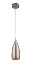  6101300 - Mini Pendant Brushed Nickel Finish Perforated Metal Shade