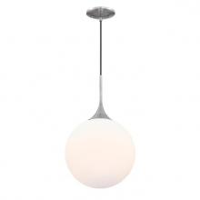  6119500 - LED Pendant Brushed Nickel Finish Frosted Opal Glass