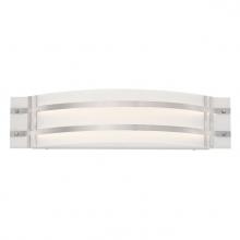 Westinghouse 6371800 - 22W 1 Light LED Wall Fixture Brushed Nickel Finish Frosted Glass