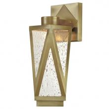  6374600 - Dimmable LED Wall Fixture Antique Brass Finish Clear Seeded Glass