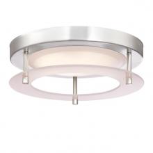  6575300 - 8 in. 15W LED Flush Brushed Nickel Finish Frosted Acrylic Ring