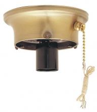 Westinghouse 7024400 - 3-1/4" White Finish Glass Shade Holder Kit with On/Off Pull Chain Switch