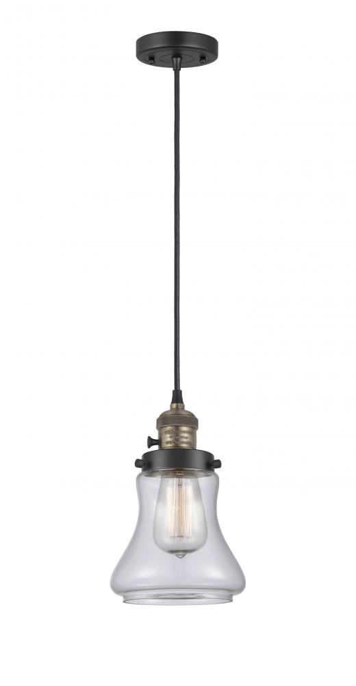 Bellmont - 1 Light - 6 inch - Black Antique Brass - Cord hung - Mini Pendant