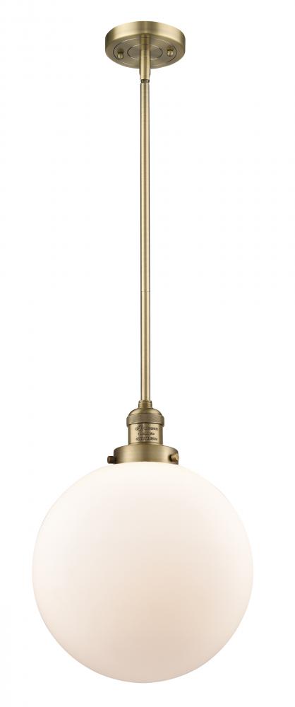 Beacon - 1 Light - 12 inch - Brushed Brass - Stem Hung - Mini Pendant
