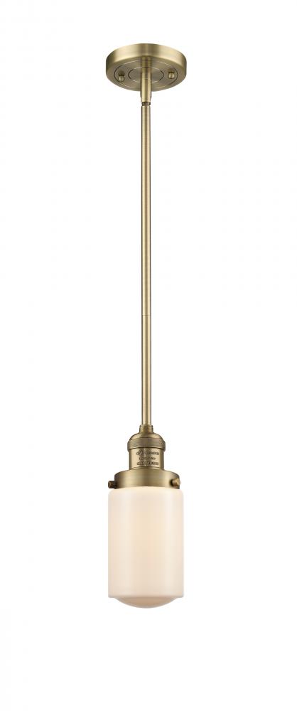Dover - 1 Light - 5 inch - Brushed Brass - Stem Hung - Mini Pendant