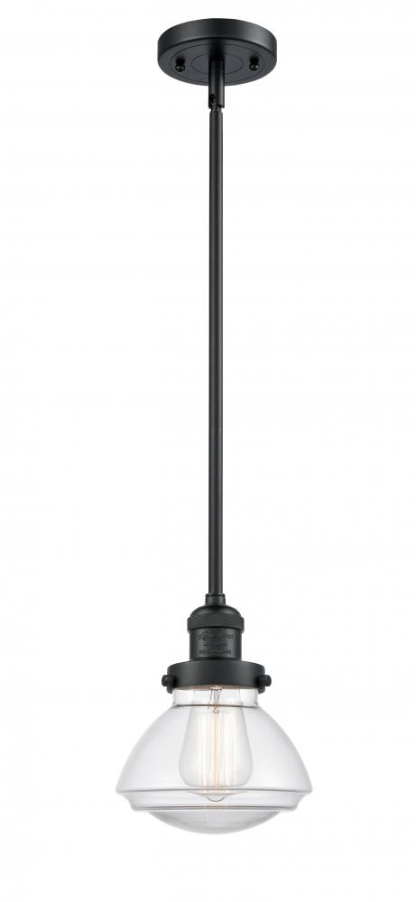 Olean - 1 Light - 7 inch - Matte Black - Stem Hung - Mini Pendant