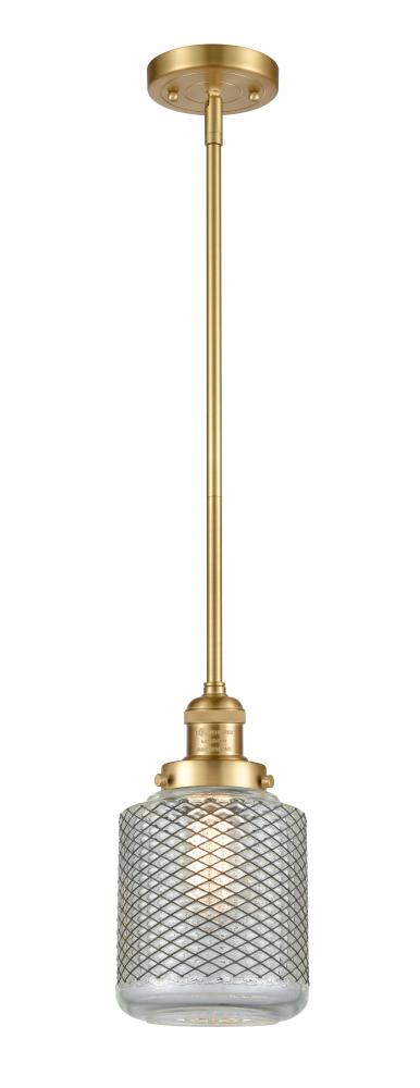 Stanton - 1 Light - 6 inch - Satin Gold - Stem Hung - Mini Pendant