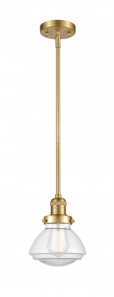 Olean - 1 Light - 7 inch - Satin Gold - Stem Hung - Mini Pendant